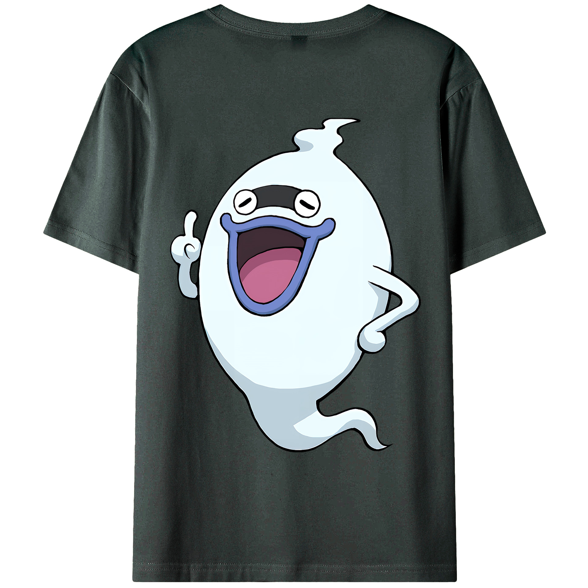 （画像用） 妖怪ウォッチ Yo-kai Watch 綿100％ メンズ半袖Tシャツ（バックプリント） 通気性